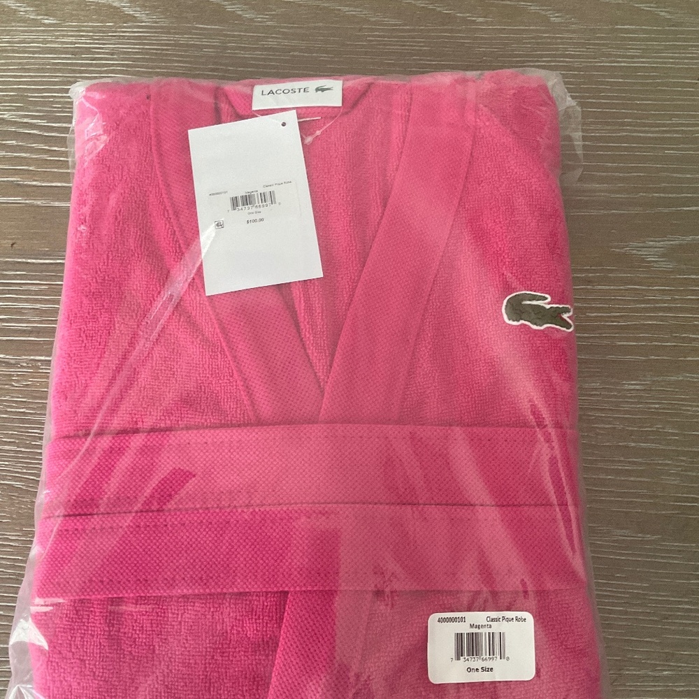 Lacoste Logo Magenta Robe, One Size